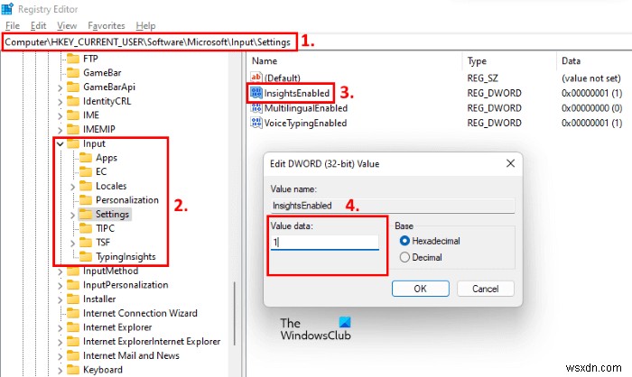 วิธีเปิดหรือปิด Typing Insights ใน Windows 11 