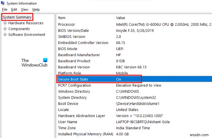 คอมพิวเตอร์ Windows ไม่สามารถบู๊ตได้หลังจากเปิดใช้งาน Secure Boot 