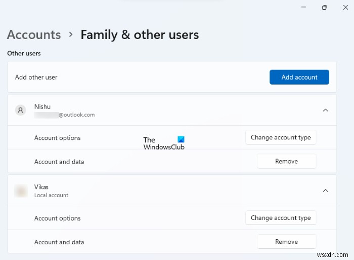 การตั้งค่าบัญชีผู้ใช้ใน Windows 11