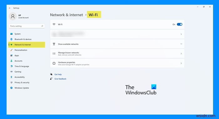การตั้งค่าเครือข่ายและอินเทอร์เน็ตใน Windows 11 
