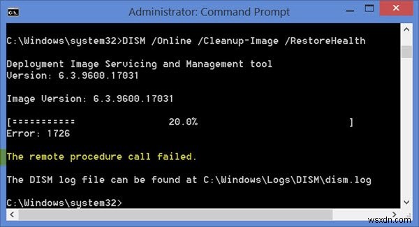 การเรียกขั้นตอนระยะไกลล้มเหลวเกิดข้อผิดพลาดขณะใช้ DISM ใน Windows 11/10 