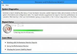 สร้างรายงานความสมบูรณ์ของระบบ Windows ของคุณด้วย Perfmon 