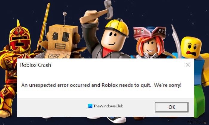 Roblox หยุดทำงานบน Windows PC 