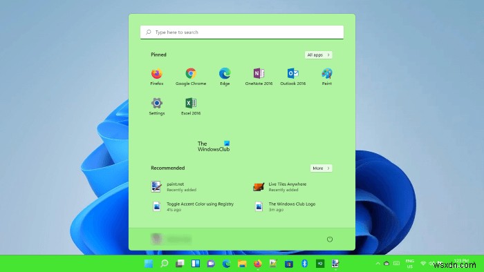 วิธีเปิดหรือปิด Accent Color สำหรับ Start Menu และ Taskbar ใน Windows 11 