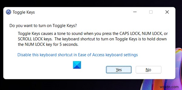 วิธีปิดเสียงปุ่มสลับใน Windows 11 