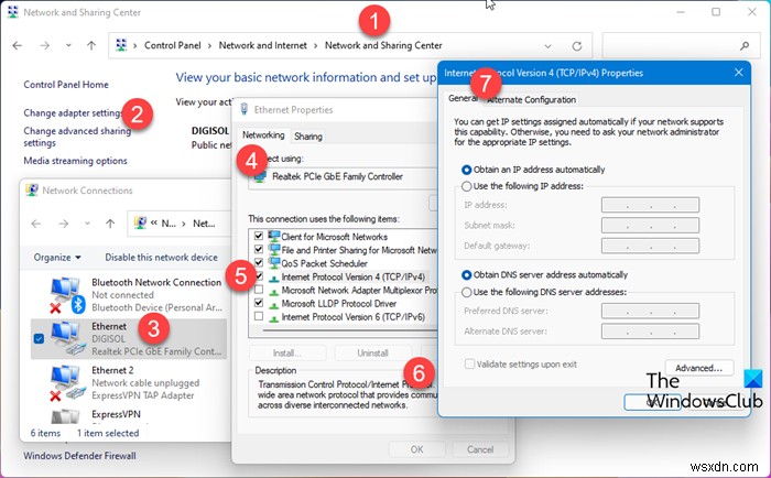 วิธีเปลี่ยนการตั้งค่า DNS ใน Windows 11/10 