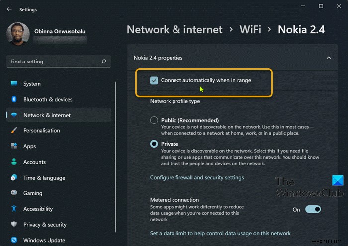 ตัวเลือก WiFi ไม่แสดงใน Windows 11 