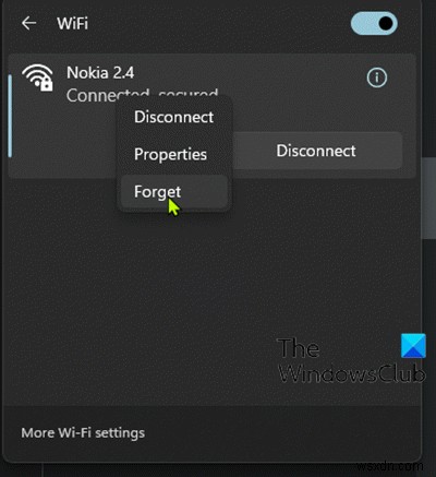 ตัวเลือก WiFi ไม่แสดงใน Windows 11 