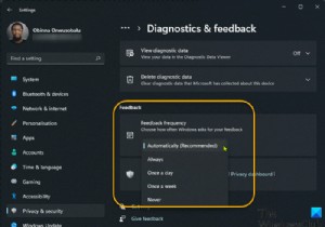 วิธีกำหนดค่าหรือเปลี่ยนความถี่คำติชมใน Windows 11 