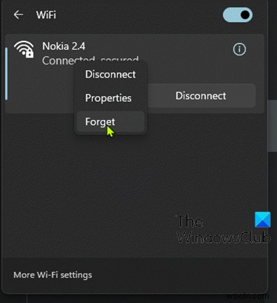 ตัวเลือก WiFi ไม่แสดงใน Windows 11