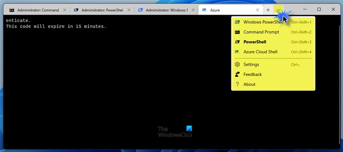 Windows PowerShell คืออะไร, PowerShell, Azure Cloud Shell, พร้อมรับคำสั่งใน Windows Terminal 