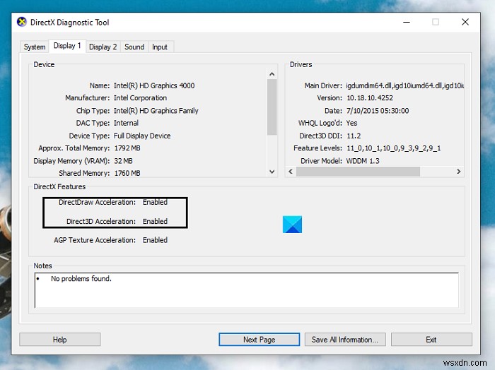 การเร่งความเร็ว Direct 3D หรือ DirectDraw ไม่พร้อมใช้งานใน Windows 11 