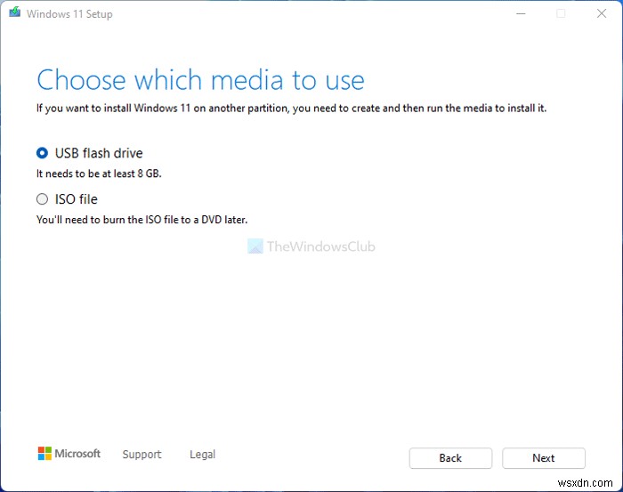 วิธีสร้างสื่อการติดตั้งที่สามารถบู๊ตได้ Windows 11 โดยใช้ Media Creation Tool 