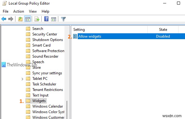 วิธีปิดการใช้งานวิดเจ็ตใน Windows 11 โดยใช้ Registry หรือ Group Policy Editor 