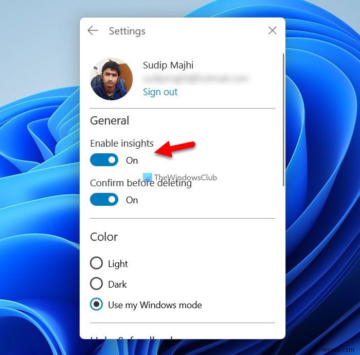 วิธีเปิดหรือปิดฟีเจอร์ Insights ใน Windows 11/10 