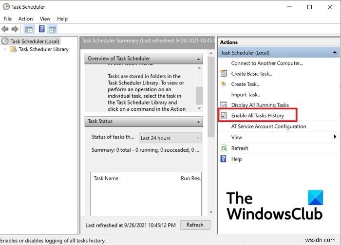 วิธีเปิดใช้งาน ดู และล้างประวัติตัวกำหนดเวลางานใน Windows 11 