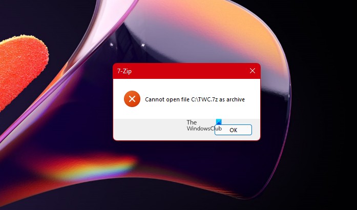 แก้ไข 7-Zip ไม่สามารถเปิดไฟล์เป็นข้อผิดพลาดในการเก็บถาวรบน Windows PC 
