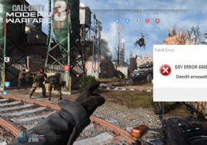 COD Modern Warfare DEV ข้อผิดพลาด 6068, 6606, 6065, 6165, 6071 