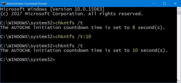 วิธีลดเวลานับถอยหลัง ChkDsk ใน Windows 11/10 
