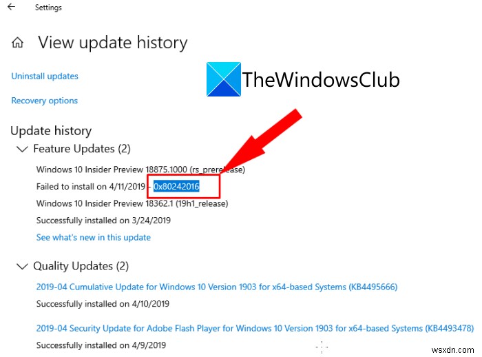 วิธีแก้ไขข้อผิดพลาด Windows Update 0x80242016 