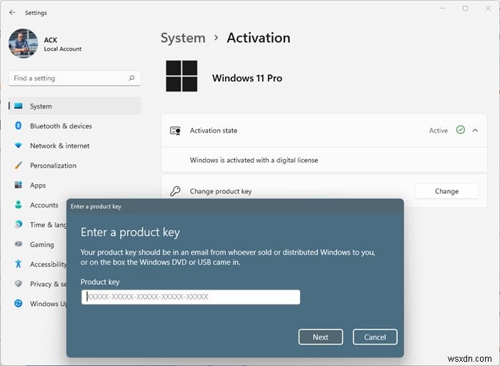 เปลี่ยนลิงค์รหัสผลิตภัณฑ์ไม่พร้อมใช้งานใน Windows 11/10 