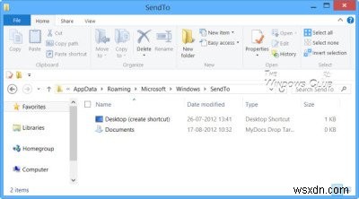 วิธีแก้ไข ลบ หรือเพิ่มรายการไปยังเมนู Send To ใน Windows 11/10 