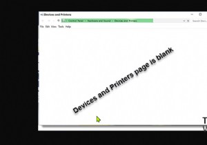 หน้าอุปกรณ์และเครื่องพิมพ์ว่างเปล่าหรือไม่โหลดบน Windows 11/10 