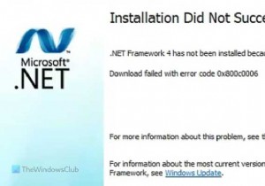 แก้ไขข้อผิดพลาด .NET Framework 0x800c0006 บน Windows 11/10 