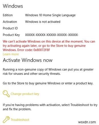 แก้ไขข้อผิดพลาด 0x80072F8F สำหรับ Windows Update, Activation และ Microsoft Store บน Windows 11/10 
