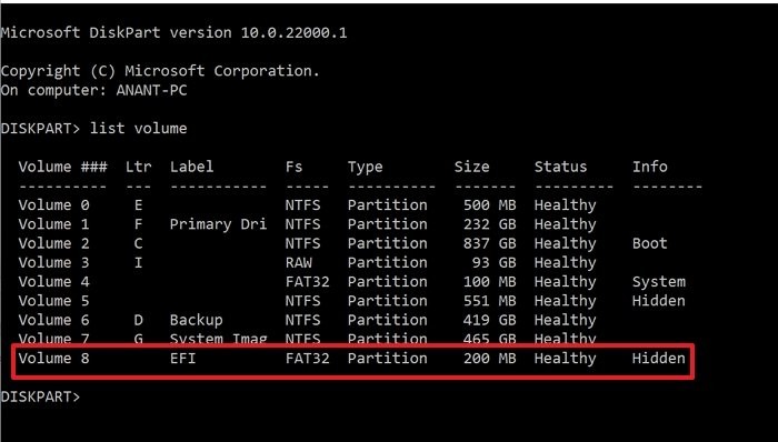 EFI คืออะไร? จะระบุ EFI System Partitions บน Windows 11/10 ได้อย่างไร 