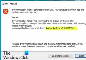 แก้ไขข้อผิดพลาดการคืนค่าระบบ 0x81000204 บน Windows 11/10 