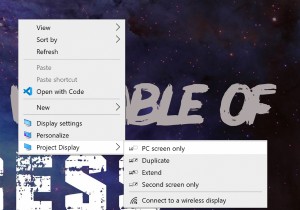 วิธีเพิ่มตัวเลือก Project Display ให้กับ Desktop Context Menu ใน Windows 11/10 