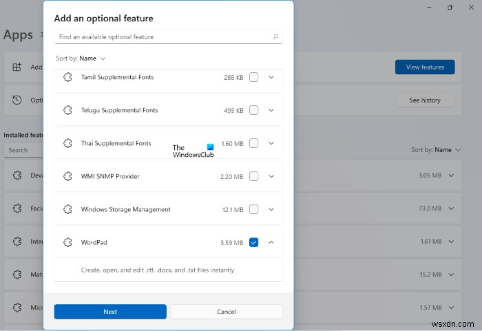 เปิดหรือปิดคุณลักษณะของ Windows; จัดการคุณสมบัติเสริมของ Windows ใน Windows 11/10 