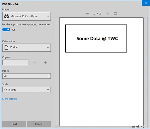 ไม่สามารถพิมพ์ไฟล์ได้ เปิดเป็น  บันทึกเป็น  แทนบนคอมพิวเตอร์ Windows 