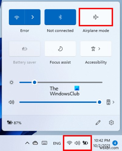 วิธีปิดหรือเปิดโหมดเครื่องบินใน Windows 11/10 