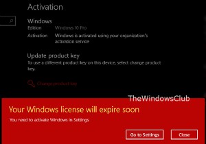 ใบอนุญาต Windows ของคุณจะหมดอายุในไม่ช้า แต่ Windows ถูกเปิดใช้งาน 