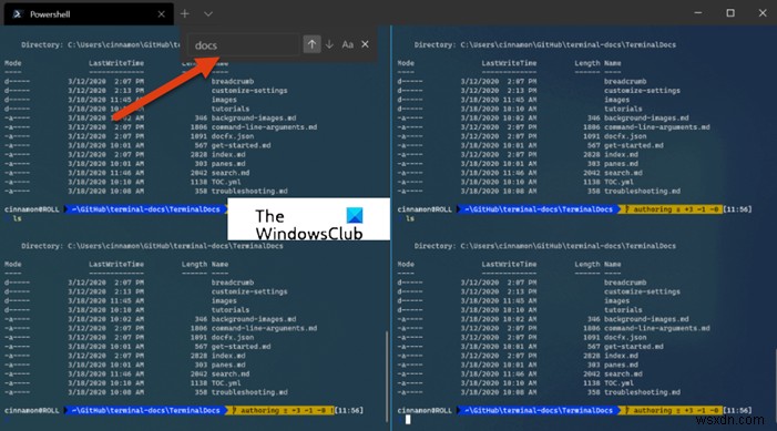 วิธีใช้ฟังก์ชันค้นหาใน Windows Terminal 