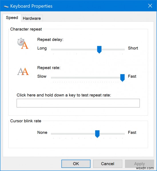 วิธีตั้งค่า Keyboard Repeat Rate และ Repeat Delay ใน Windows 10 