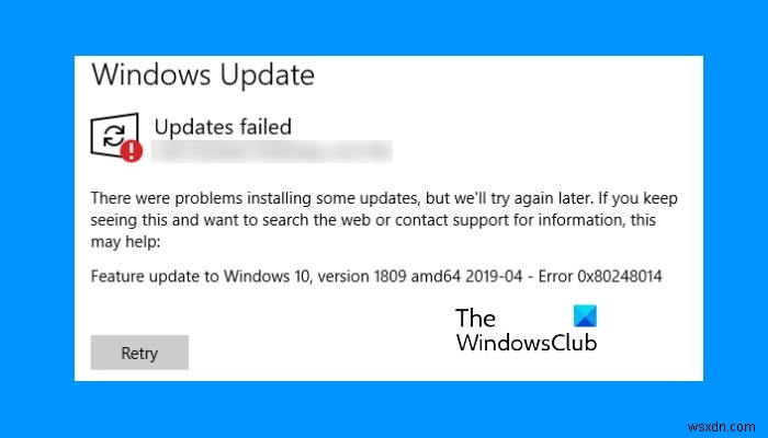 แก้ไขข้อผิดพลาด Windows Update 0x80248014 