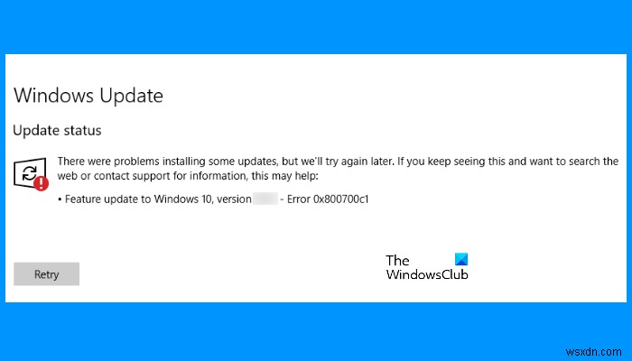 แก้ไข Windows Update Error Code 0x800700c1 