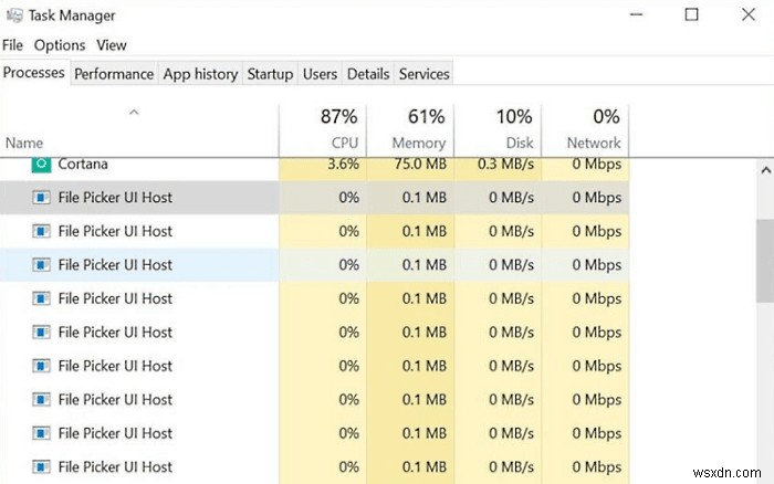 File Picker UI Host PickerHost.exe ไม่ตอบสนองใน Windows 11/10 