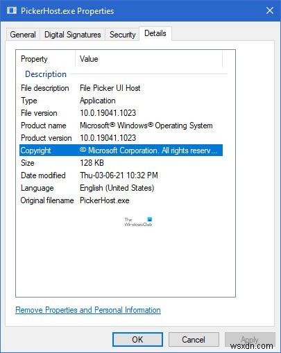 File Picker UI Host PickerHost.exe ไม่ตอบสนองใน Windows 11/10 