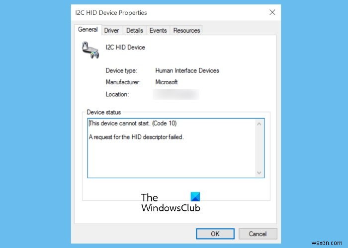 แก้ไขข้อผิดพลาดของทัชแพด อุปกรณ์นี้ไม่สามารถเริ่มได้ (รหัส 10) บน Windows 11/10 