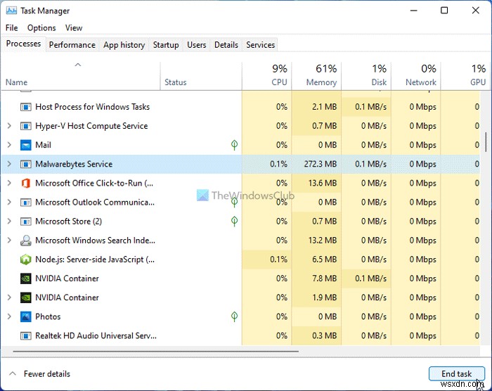 แก้ไขการใช้ CPU และหน่วยความจำสูงของ Malwarebytes บน Windows 11/10 