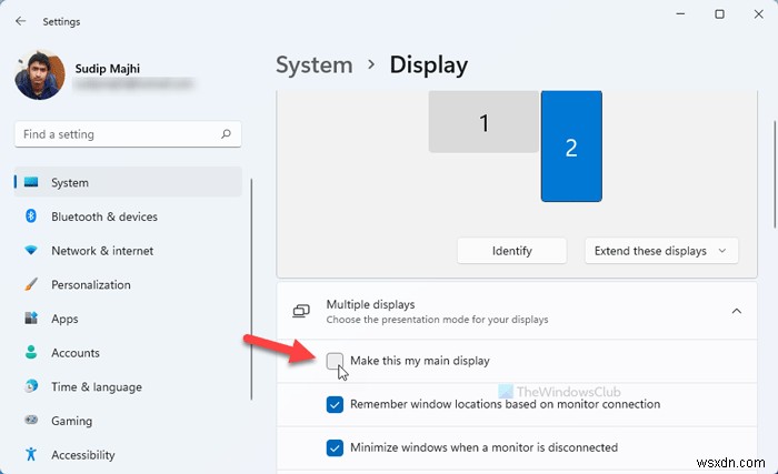 วิธีบังคับให้เปิดแอปพลิเคชันบนจอภาพหลักใน Windows 11/10 