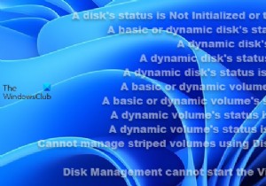 แก้ไขข้อผิดพลาดการจัดการดิสก์ใน Windows 11/10 