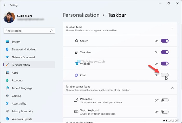 วิธีซ่อนหรือลบไอคอนแชทจากทาสก์บาร์ใน Windows 11 
