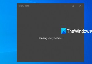 Sticky Notes ติดอยู่ในการโหลด Sticky Notes 