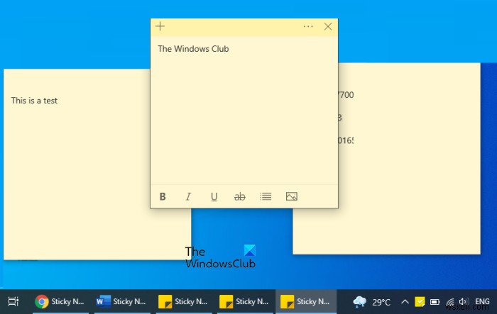 แก้ไขไอคอน Sticky Notes บนทาสก์บาร์ไม่ได้รวมอยู่ใน Windows 10 
