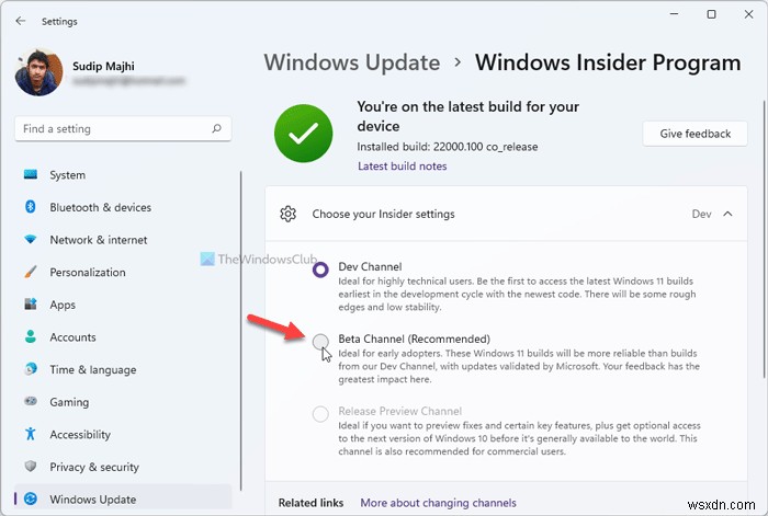 วิธีเปลี่ยน Insider Channel บน Windows 11 